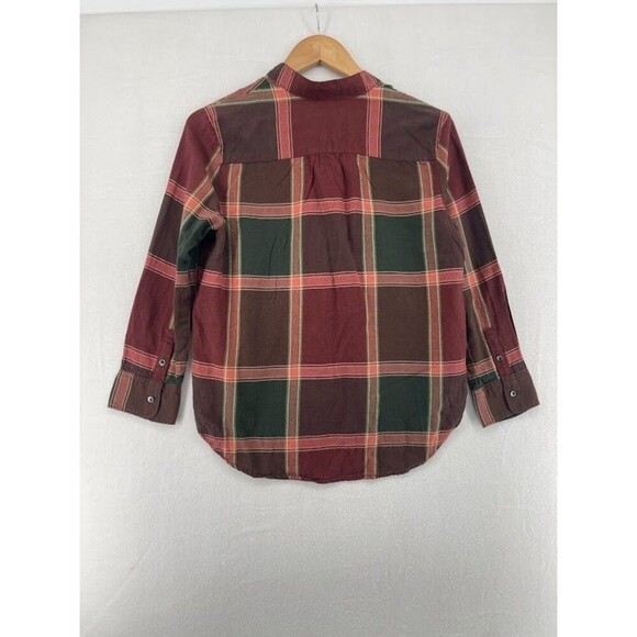 Madewell Women's Plaid Blouse Size XXS Fall Colors Long Sleeve - Picture 4 of 7